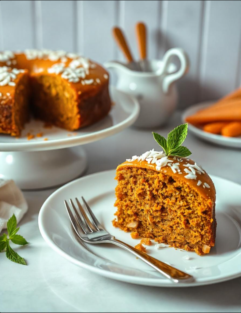 A delicious and nutritious healthy carrot cake made with whole wheat flour and natural sweeteners.