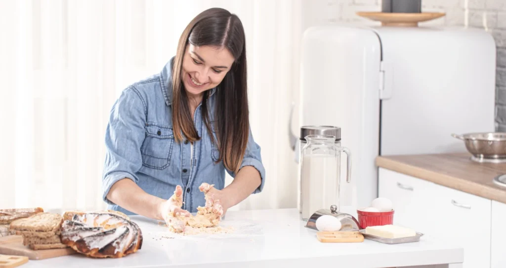 Preparing a dough Using gluten-free flour