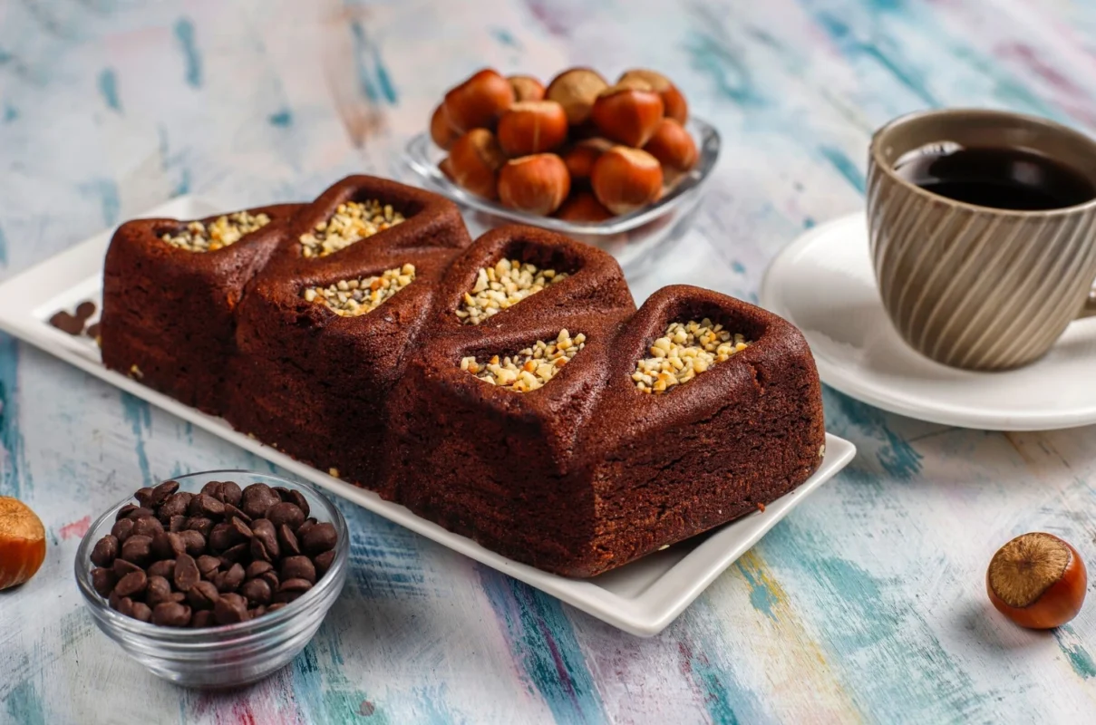 Ghirardelli Brownie decorated with chocolate