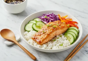 Sticky Miso Salmon Bowl Recipe