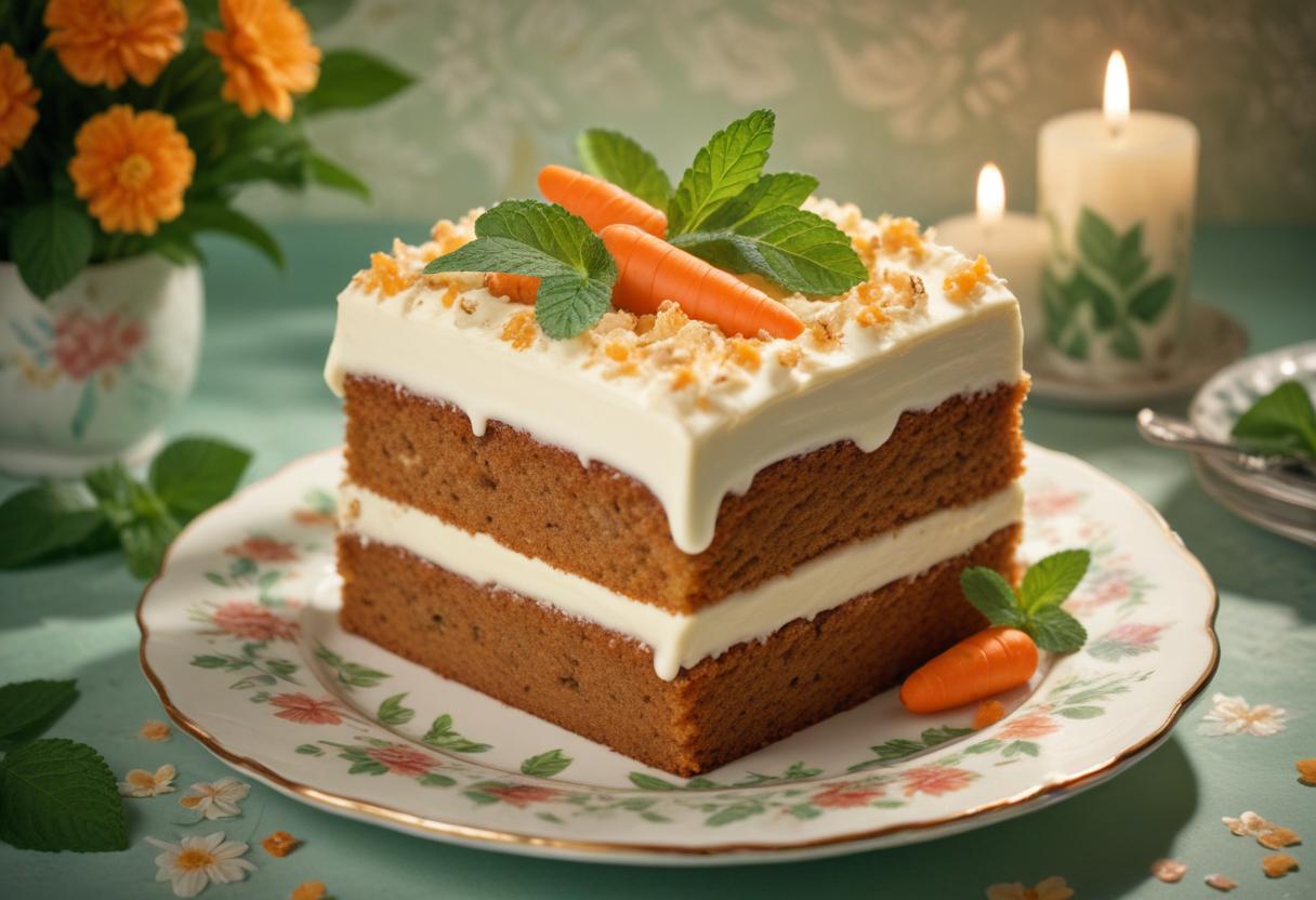 A three-layer carrot cake