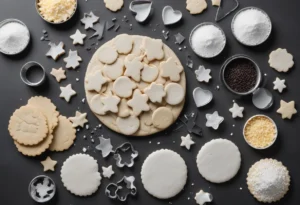 An artistic flat lay of Pillsbury Sugar Cookie Mix