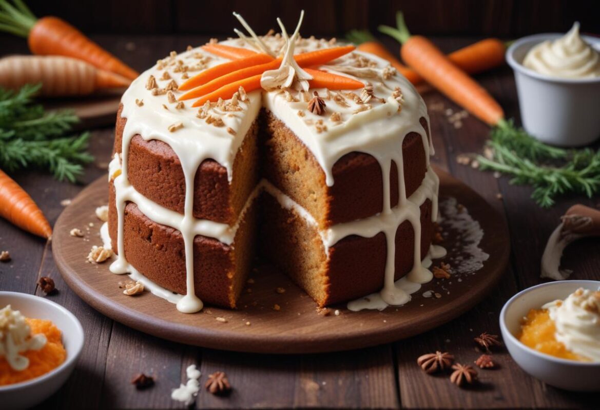 carrot cake with cream cheese frosting