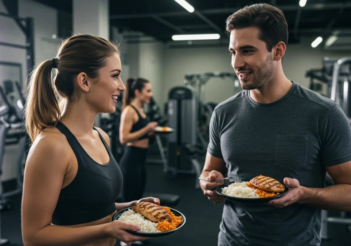 Gym People Eat Chicken and Rice