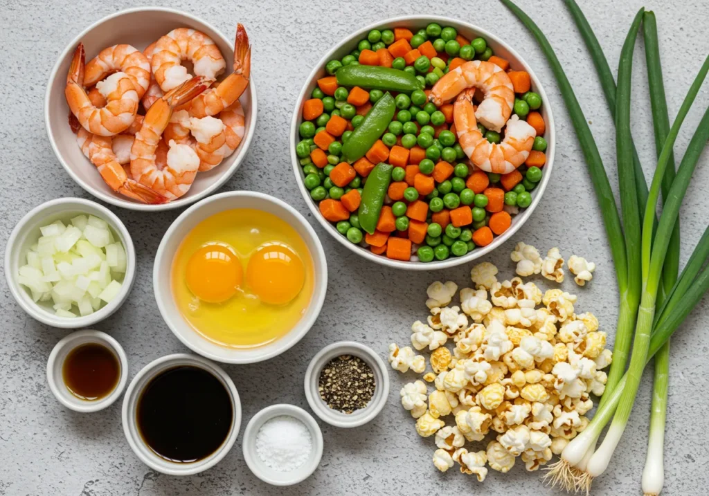 Shrimp Fried Rice with Popcorn Chips ingredients