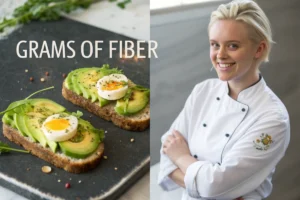 A nutritious plate of avocado toast topped with egg, showcasing the vibrant green avocado and rich yellow yolk.