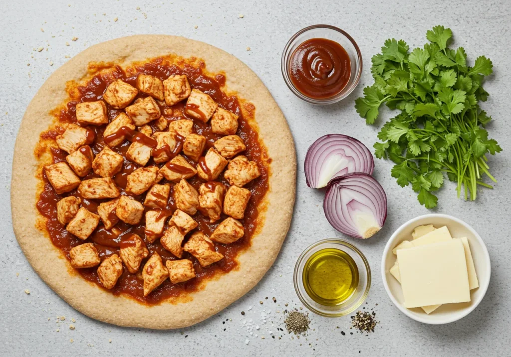 BBQ chicken pizza