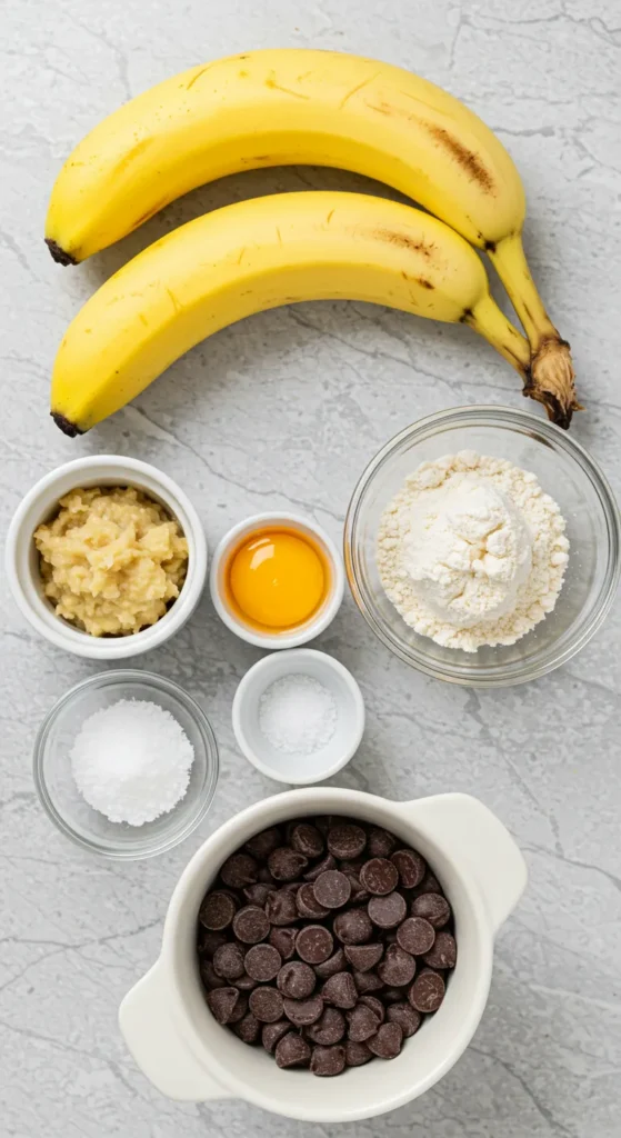 Chocolate banana bread ingredient